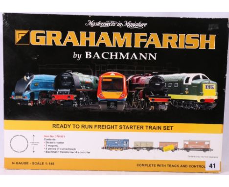 Graham Farish by Bachmann N gauge freight starter set 370-051, boxed.