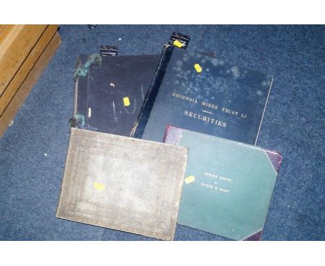 Bones & Baby; Seeing Switz, illustrated hand written book, landscape 4to, half morrocco, 1916-17; a 19th century tooled pig s