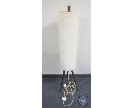 A mid 20th century teak rocket lamp 