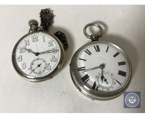 A silver open face key-wound presentation pocket watch, the inner cover inscribed 'Presented to R. Bell Kennedy, As a Public 