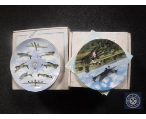 Ten RAF collector's plates including four Royal Doulton in Defence of the Realm, Coalport 50th Anniversary of Bomber Command 