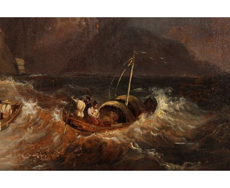  Early 19th Century English School. Shipping in Chinese Waters, with numerous vessels, Oil on Panel, Unframed, 8.25” x 10.25”