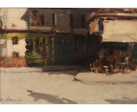  Alexander Wilson (20th Century) British. “Old Village (Near Vernon) France”, Oil on Panel, Signed, and Signed and Inscribed 