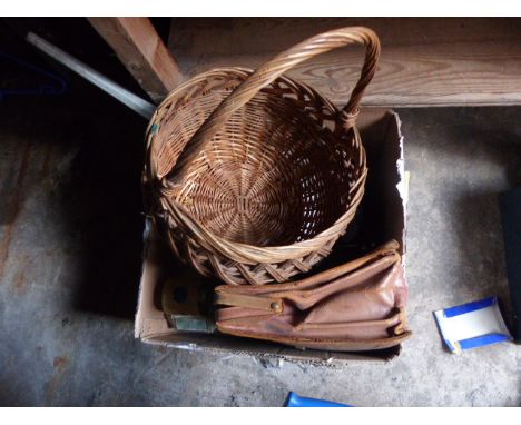 Lot of mixed items including anglepoise lamp, wicker basket etc