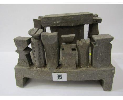 STUDIO POTTERY, Ian Godfrey stoneware altar, 8.5" width 