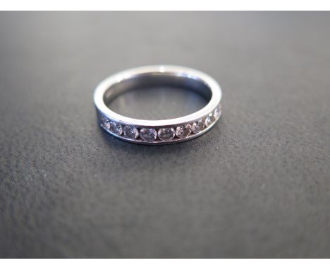 An 18ct white gold diamond set eternity ring by Canadian Ice set with ten stones each of 0.05ct - total diamond weight 0.50ct