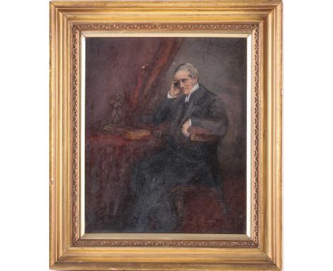 19th-century school, a portrait of the Reverend Thomas Raffles (1788-1863), named verso, oil on canvas, 17.5 cm x 22.5 cm, fr