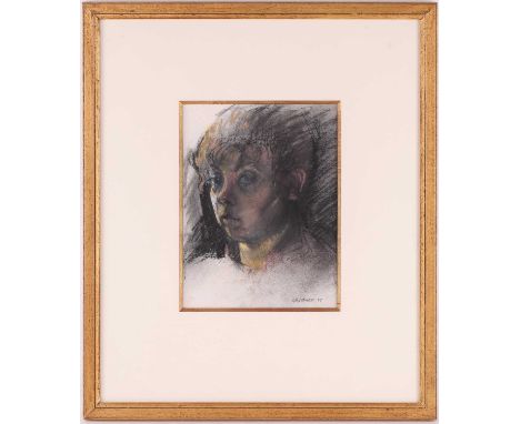 Alexandra Gardner (b.1945), self portrait, pastel on paper, signed and dated '95, 23.5 cm x 17.6 cm framed and glazed.