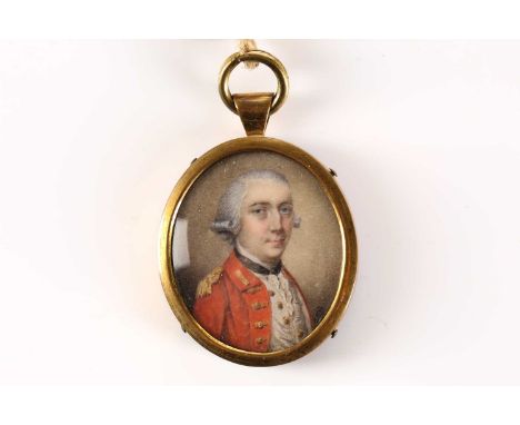 A late 18th century portrait miniature (on ivory), of General Thomas Cox, monogrammed PB, inscribed in ink verso 'Genl Cork, 