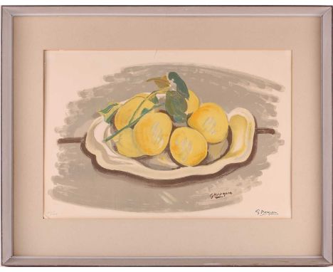 After George Braques (1882-1963), 'Compotier d'Oranges', limited edition lithographic print, signed and numbered 105/200, 36.