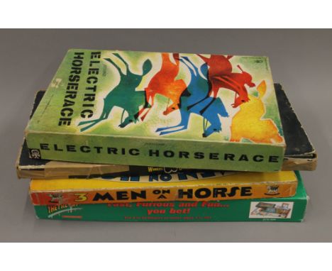 A quantity of vintage horse racing games.