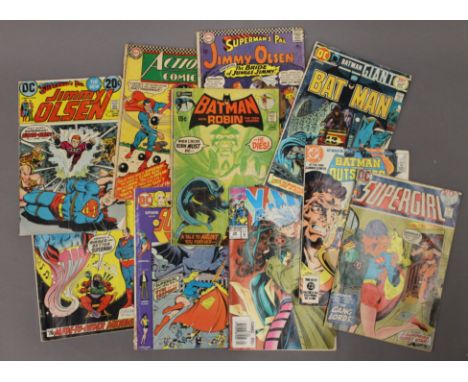 Ten various vintage DC comics/comic books, including Superman, Batman, Supergirl, X-Men, etc. 