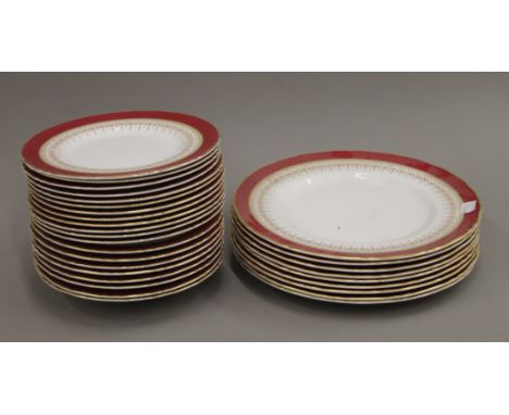A quantity of Royal Worcester 'Regency' pattern, including dinner plates and side plates.