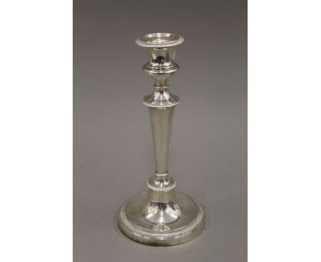 An 800 silver (tested) candlestick. 