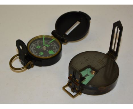 An Engineer Directional Compass in plastic case together with another metal cased directional instrument by J H Steward, Lond