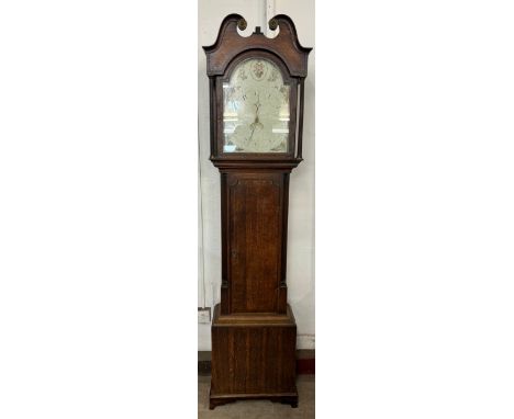 A 19th Century oak 30- hour longcase clock 