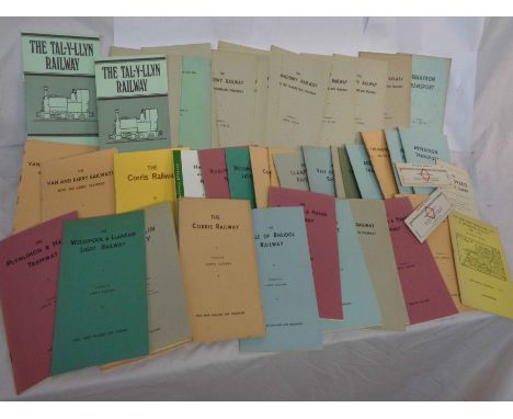 A collection of vintage railway and light railway booklet publications including numerous Welsh line examples, also a Rail Sp