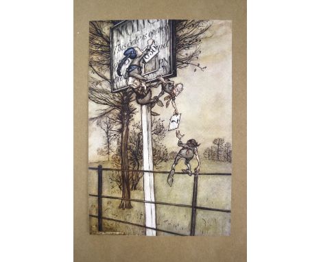 Rackham, Arthur (ill) and Barrie, J M - Peter Pan in Kensington Gardens, 50 tipped-in colour plates, Hodder & Stoughton, Lond