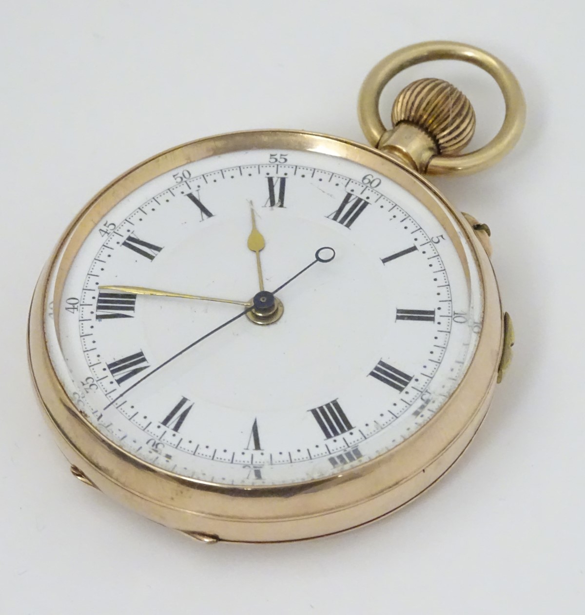 Chronograph pocket watch a top wind pocket watch with central sweeping