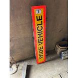 Wide load sign