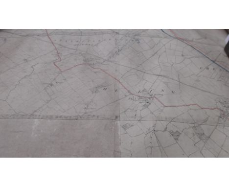 Late 19th century Ordnance Survey map showing land ownership in the Stallingborough Area and outlying villages