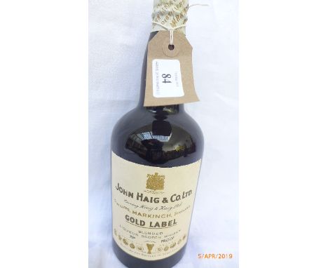 Full bottle of John Haig Gold Label Scotch Whisky 