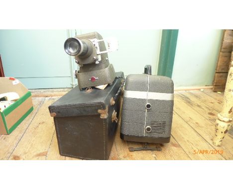 Aldis slide projector in carrying case etc.