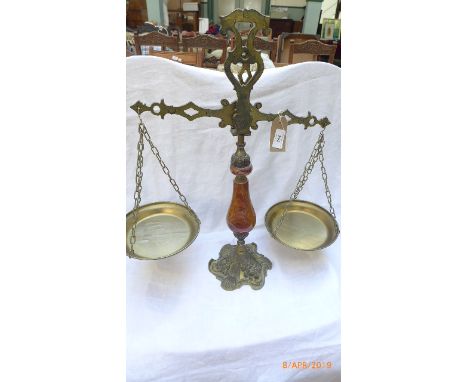 Pair of brass pan scales