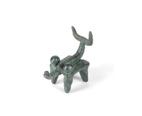 Desmond Morris (British, born 1928)Fertility Figure signed with monogram and numbered '6/6' (to underside)bronze with a green