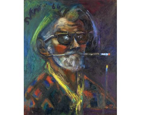 Sven Berlin (British, 1911-1999)Self-Portrait signed and dated 'SVEN 64' (upper left); further signed and dated 'SVEN./64-95/