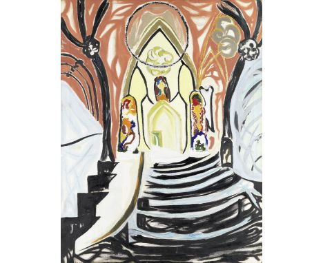 Tom Early (1914-1967)Chapter House Steps, Wells Cathedral signed and titled 'TOM EARLY/CHAPTER HOUSE STEPS,/WELLS CATHEDRAL.'