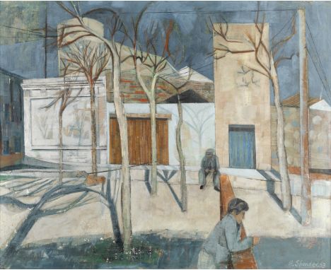 John Humphrey Spender (British, 1910-2005)Spanish Street Scene signed and dated 'H. Spender.53' (lower right); further signed