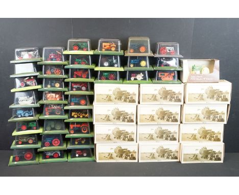 Collection of 47 boxed / cased diecast model tractors to include 34 x Hachette diecast model tractors featuring Someca 750, B