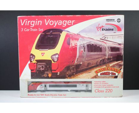 Boxed Bachmann Branch-Line OO gauge 30-600 Virgin Voyager Set 3 Car Train Set, contains 3 cars &amp; paperwork (Missing track