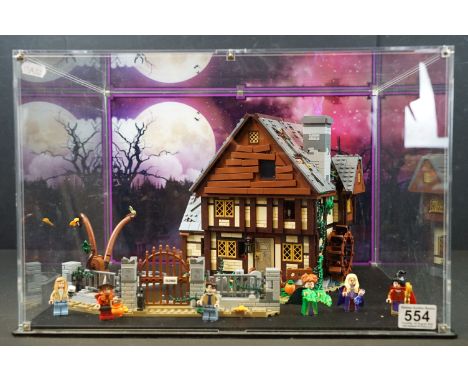 Lego - Cased Lego 21341 Disney Hocus Pocus: The Sanderson Sisters Cottage set, contained within Wicked Bricks customised pers