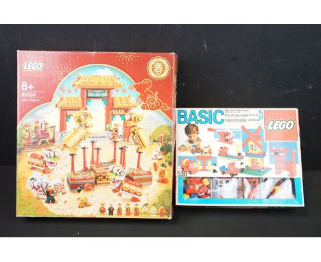 Two boxed Lego sets to include Basic 530 (appearing complete), 80104 Lion Dance (unchecked but appearing gd) 