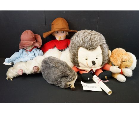 Merrythought - Five Merrythought dolls to include Special Buddy Cowboy with ltd edn COA No. 3/15, Mr Twisty Hedgehog, Hedgeho