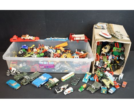 Large collection of various diecast models to include examples from Corgi, Mattel Hot Wheels, Matchbox Superkings, Corgi Majo