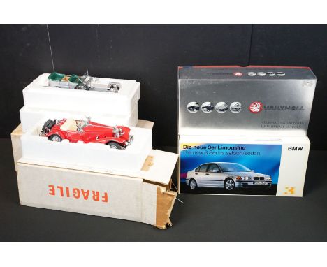 Four boxed 1/18 and 1/24 scale diecast models to include Corgi VX1004 Vauxhall Motors Centenary Set 1907-2007, UT Models The 