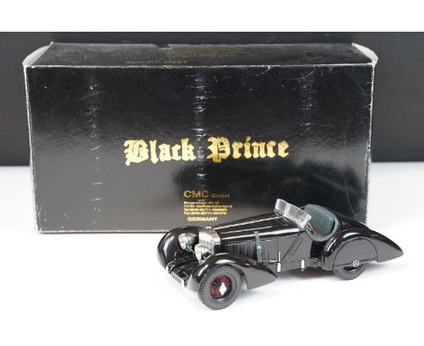 Boxed 1/24 CMC Exclusive Modelle M-001 Black Prince diecast model, contained within polystyrene packaging, diecast in ex cond