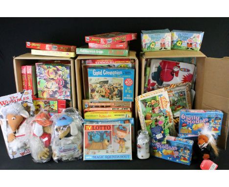 Collection of TV & Film related toys and collectibles to include Magic Roundabout Jig Bits, boxed Parsley Soap, 2 x sealed Ma