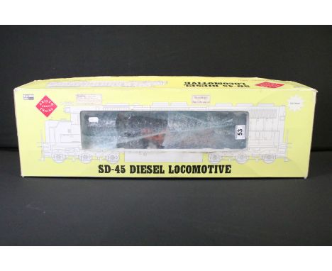 Boxed Aristo Craft G scale / Gauge 1 SD-45 Diesel Locomotive Rio Grande livery RN5328, Model No. ART-22404A, contents vg over