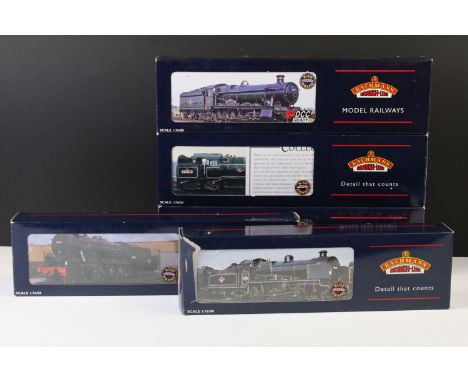 Five boxed Bachmann OO gauge locomotives to include 32-578 Ivatt Class 4 2-6-0 43038 BR Lined black D/Chimney early emblem, 3