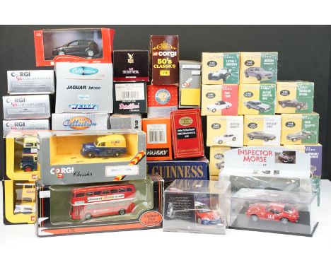 41 Boxed diecast models to include 14 x Atlas Editions Classic Sports Cars models featuring Aston Martin DB5, Toyota 2000GT, 