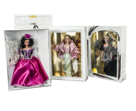 Four Mattel Classique Collection Barbies, Romantic Interlude, Opening Night (box a little squashed), Midnight Gala and Evenin