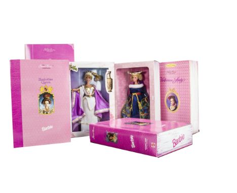 Six Mattel The Great Eras Collection Barbie dolls, Including Grecian Goddess, Gibson Girl, Elizabethan Queen and Southern Bel