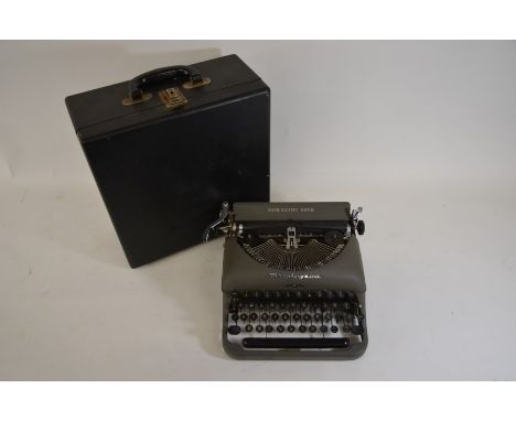 A cased Remington Rand office typewriter
