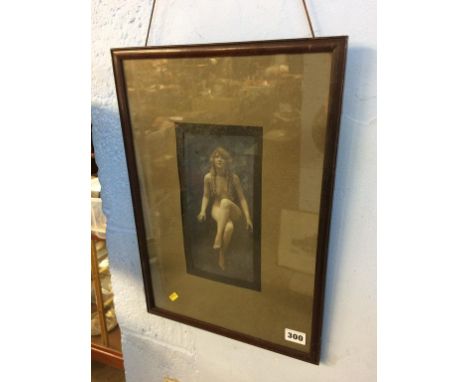 An Edwardian photo portrait of a nude