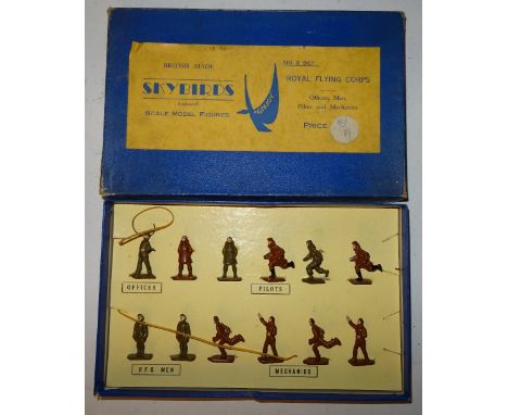 Skybird No.2 Set, Royal Flying Corps in original box (VG, box G) 1938 with eleven guns, searchlight, Scallell lorry, sound lo