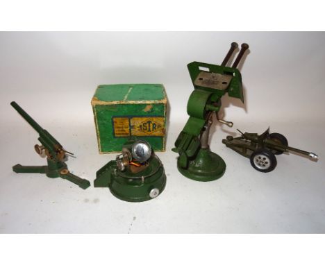 Astra Twin Pom-pom with ammunition, rotary firing and gravity feed loading, AA Gun, Anti-tank Gun and Round Base Searchlight 